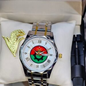 BNP Combo Package ঘড়ি + লোগো ব্যাজ (White)