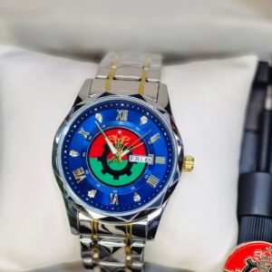 BNP Combo Package বেল্ট ঘড়ি + লোগো ব্যাজ (Blue)